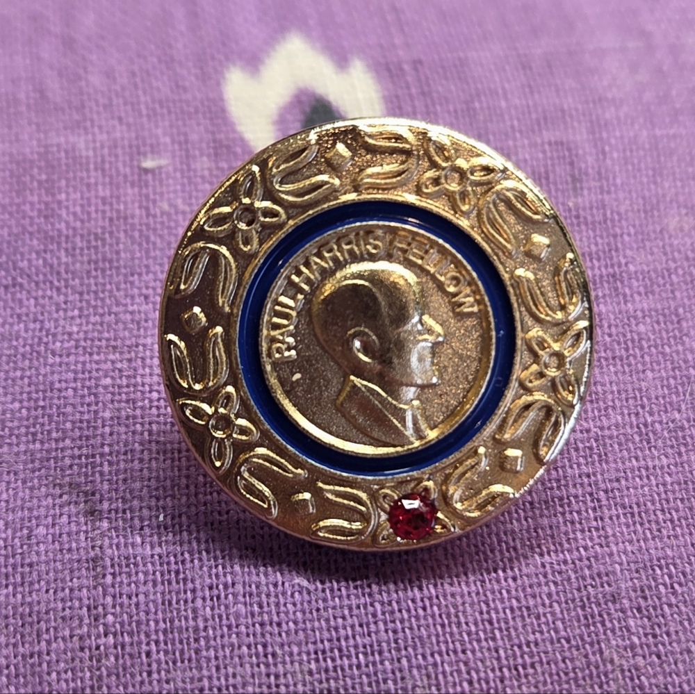 Paul Harris Fellow Rotary Club Pin. With Ruby